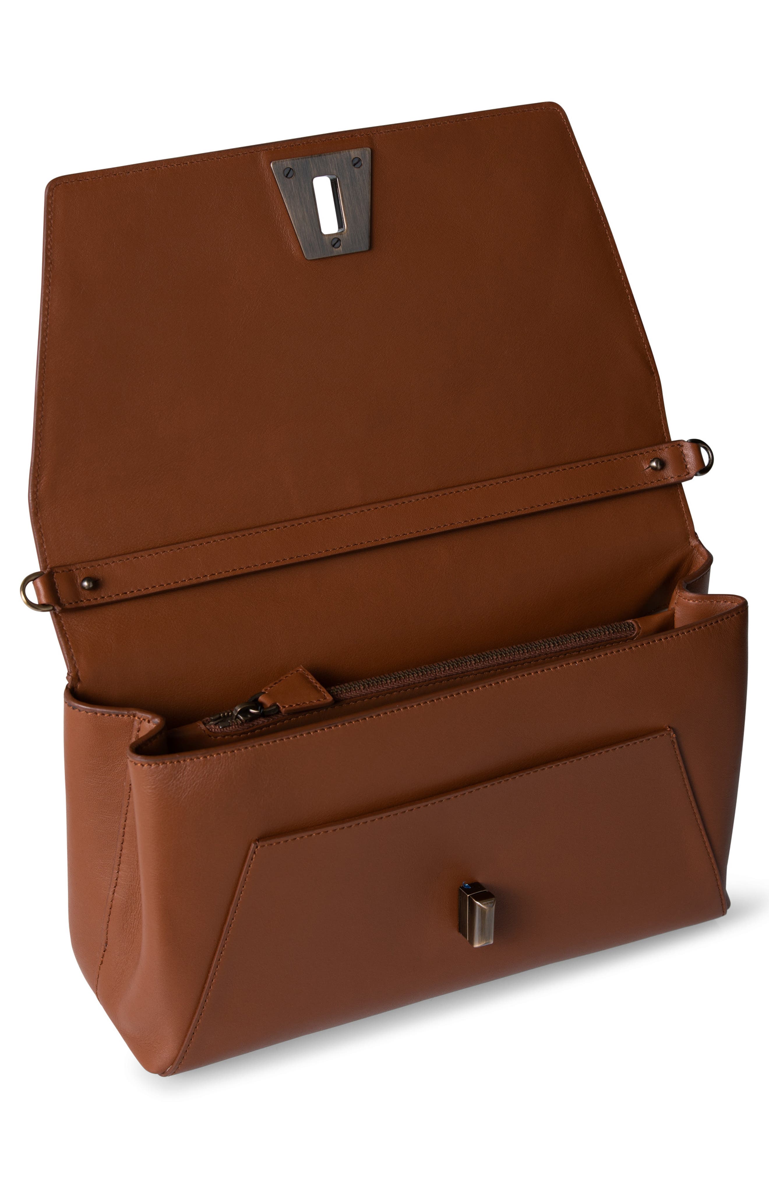 Akris Anouk Braided Trapezoid Leather Shoulder Bag, Alternate, color, 