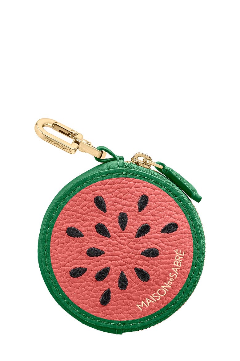 The SABRÉMOJI Fruit Coin Purse, Main, color, Watermelon