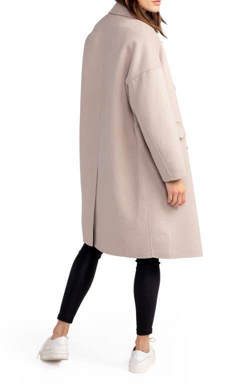 Belle & Bloom Amnesia Oversized Wool Blend Coat In Sand