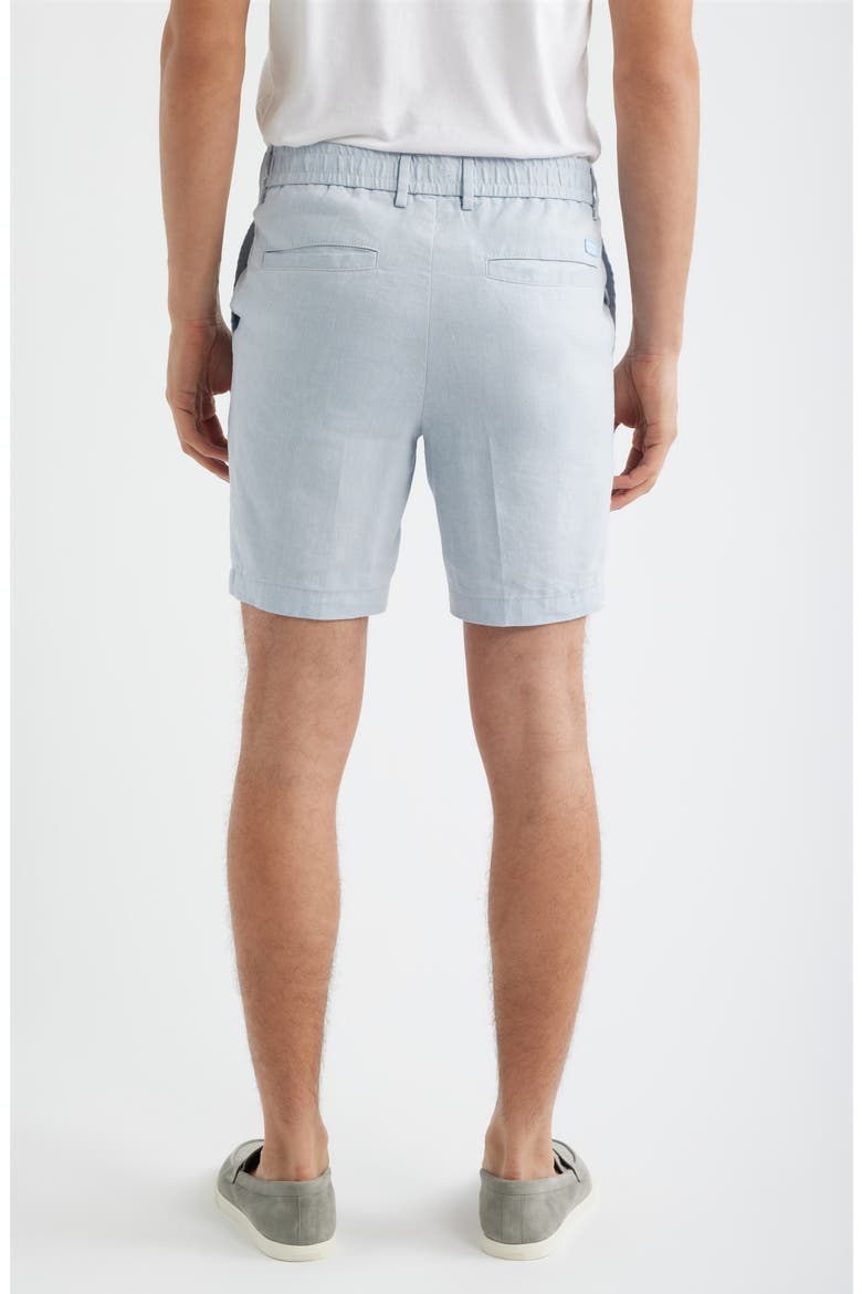 Kane Flat Front Linen Blend Drawstring Shorts, Alternate, color, LIGHT/ PASTEL BLUE