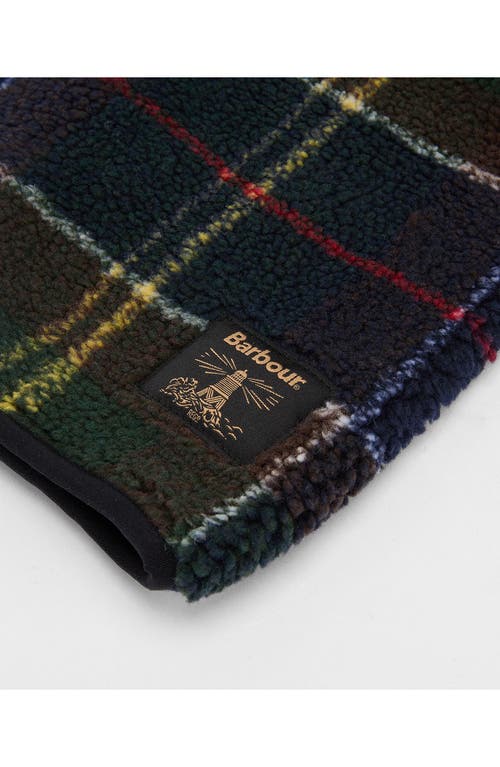Barbour Field Fleece Tartan Snood In Multi