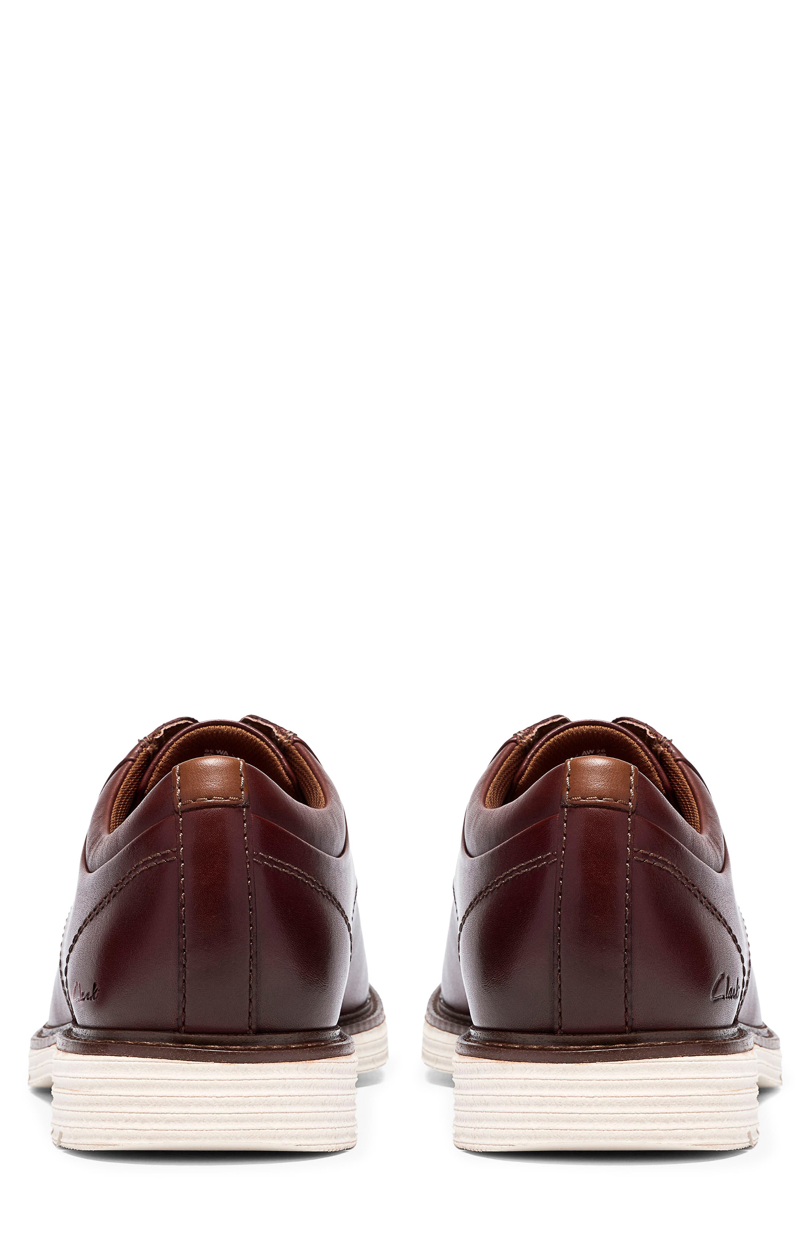 Baystone Plain Toe Leather Derby, Alternate, color, DARK TAN LEA