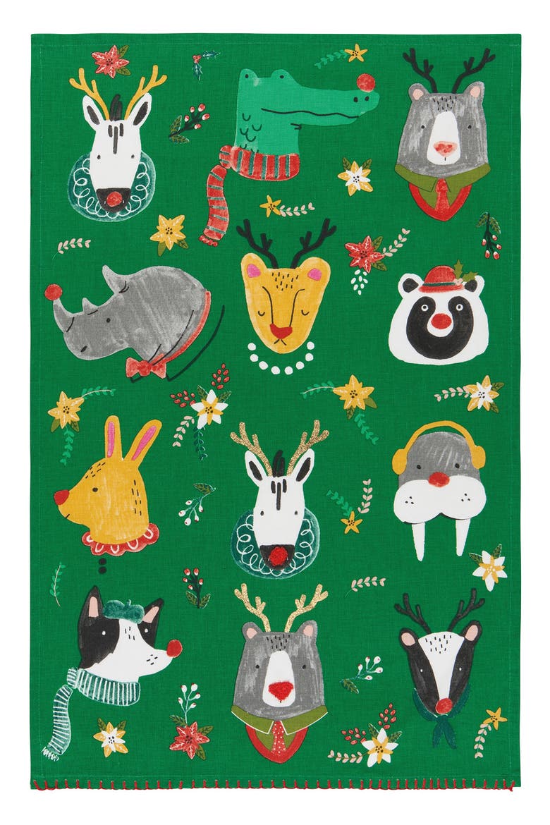 Rudolph Imposter Floursack Kitchen Towels, Main, color, RUDOLPH IMPOSTER