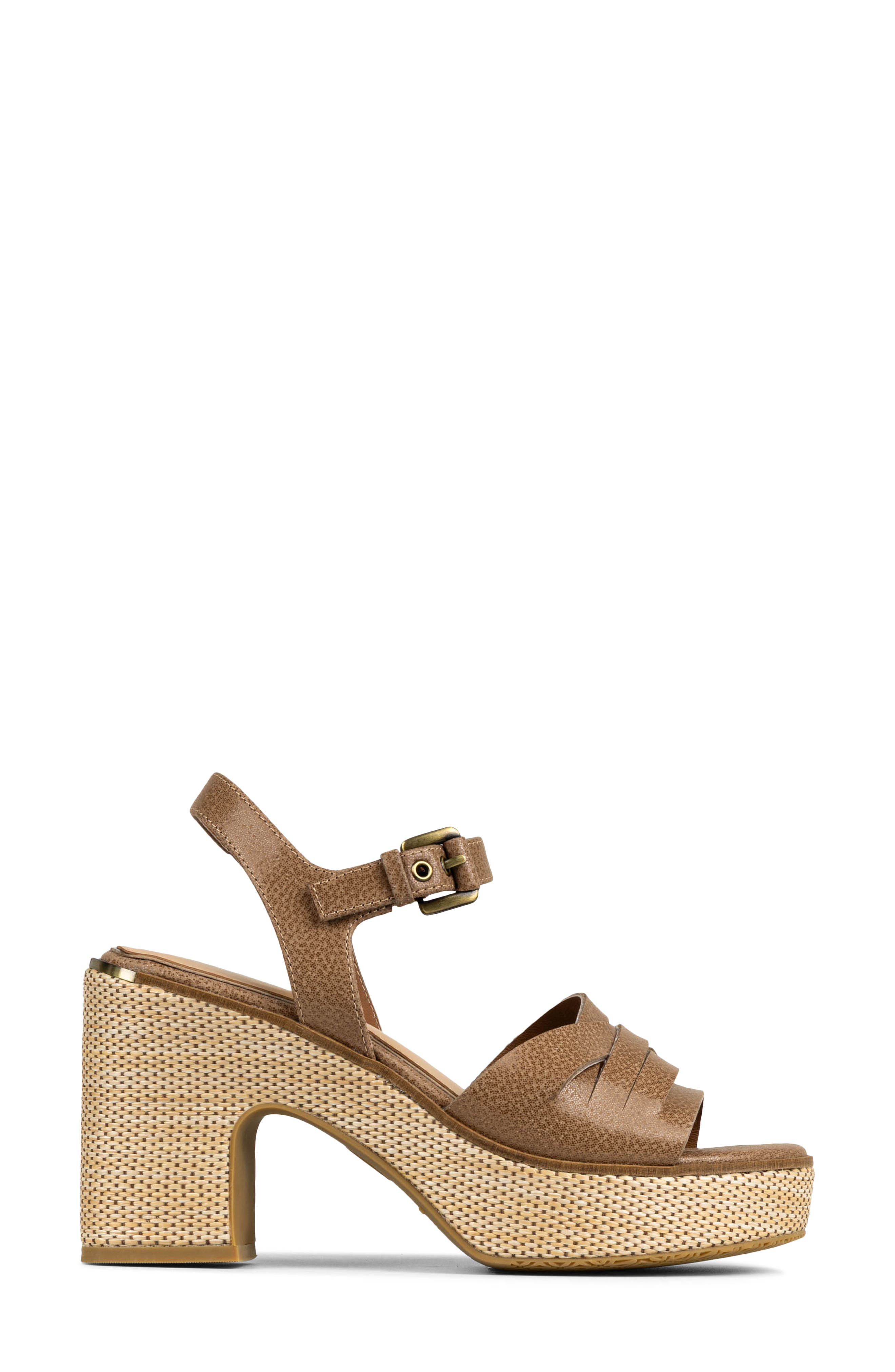 Tyna Platform Slingback Sandal, Alternate, color, TOBACCO