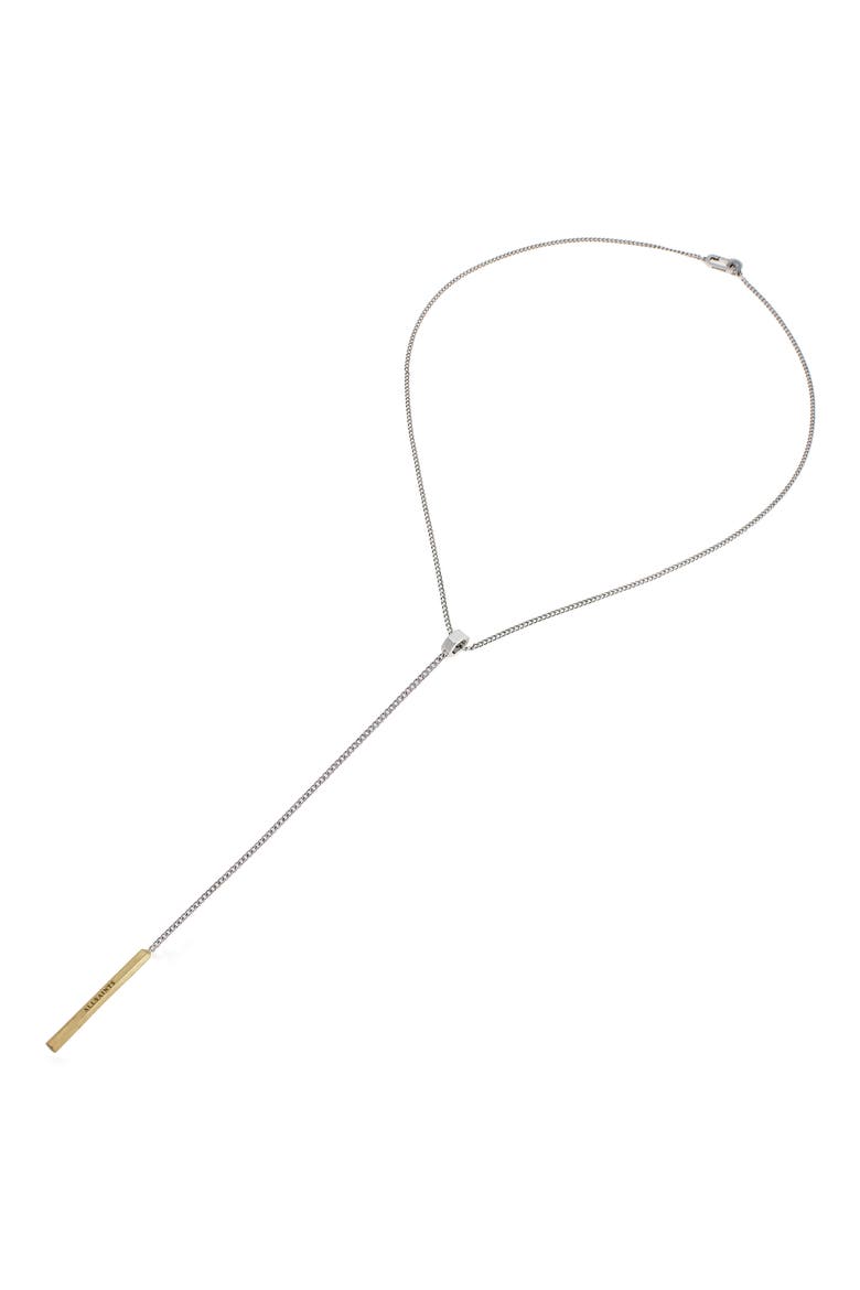 Two Tone Lariat Y-Necklace, Alternate, color, TWO TONE
