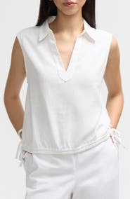 NVLT Sleeveless Drawstring Hem Top