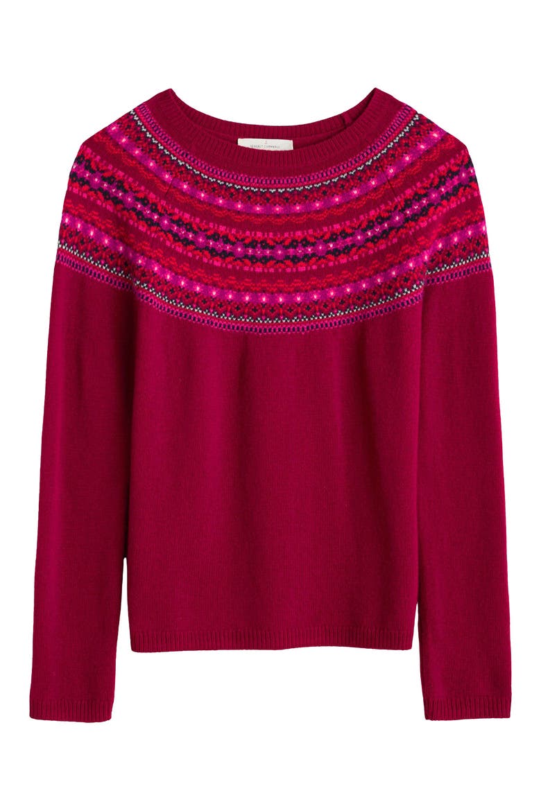 Sea's Edge Fair Isle Merino Wool Blend Sweater, Alternate, color, WELL HOUSE DAHLIA MIX