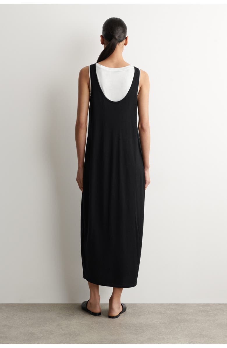 COS Rounded Merino Wool Maxi Dress, Alternate, color, Black