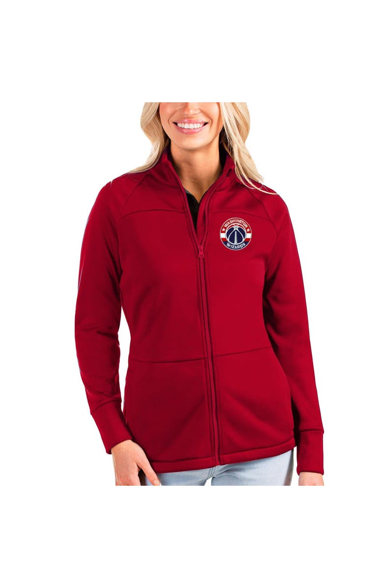 ANTIGUA Women's Antigua Red Washington Wizards Links Full-Zip Golf Jacket, Main, color, 