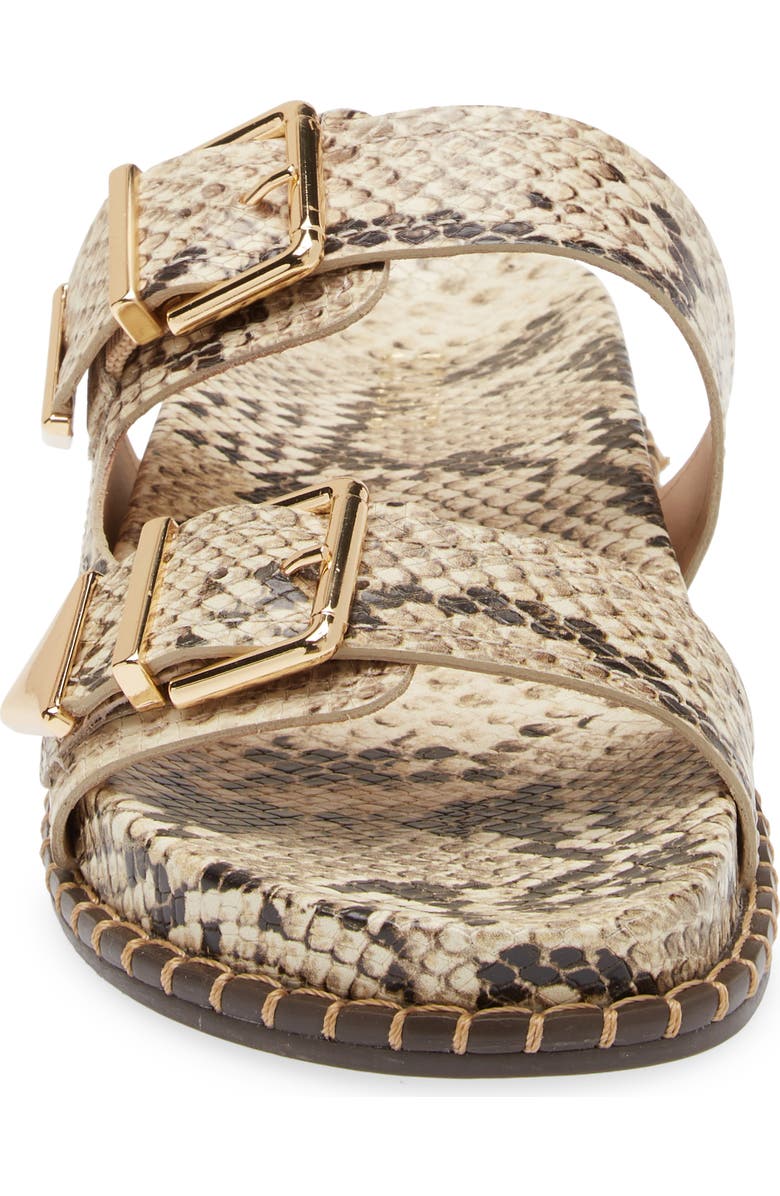 Schutz Elana Snakeskin Print Slide Sandal, Alternate, color,