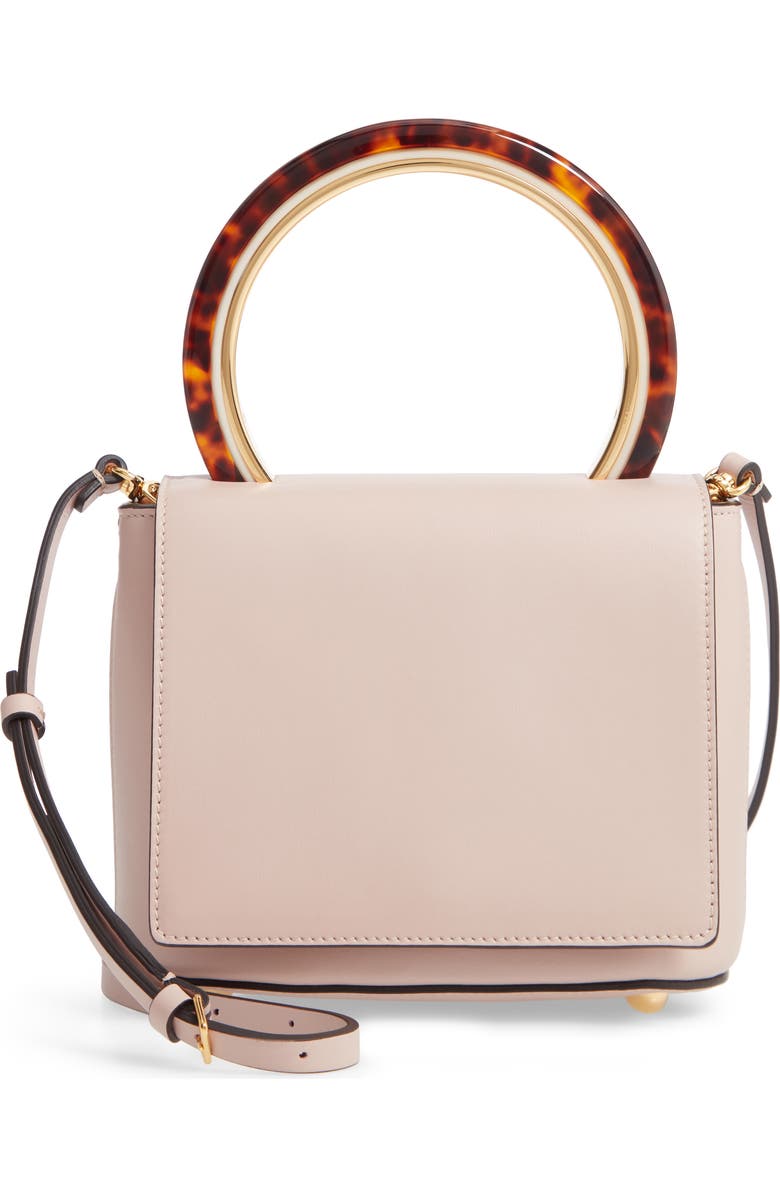 Marni Ring Handle Leather Bag, Main, color,