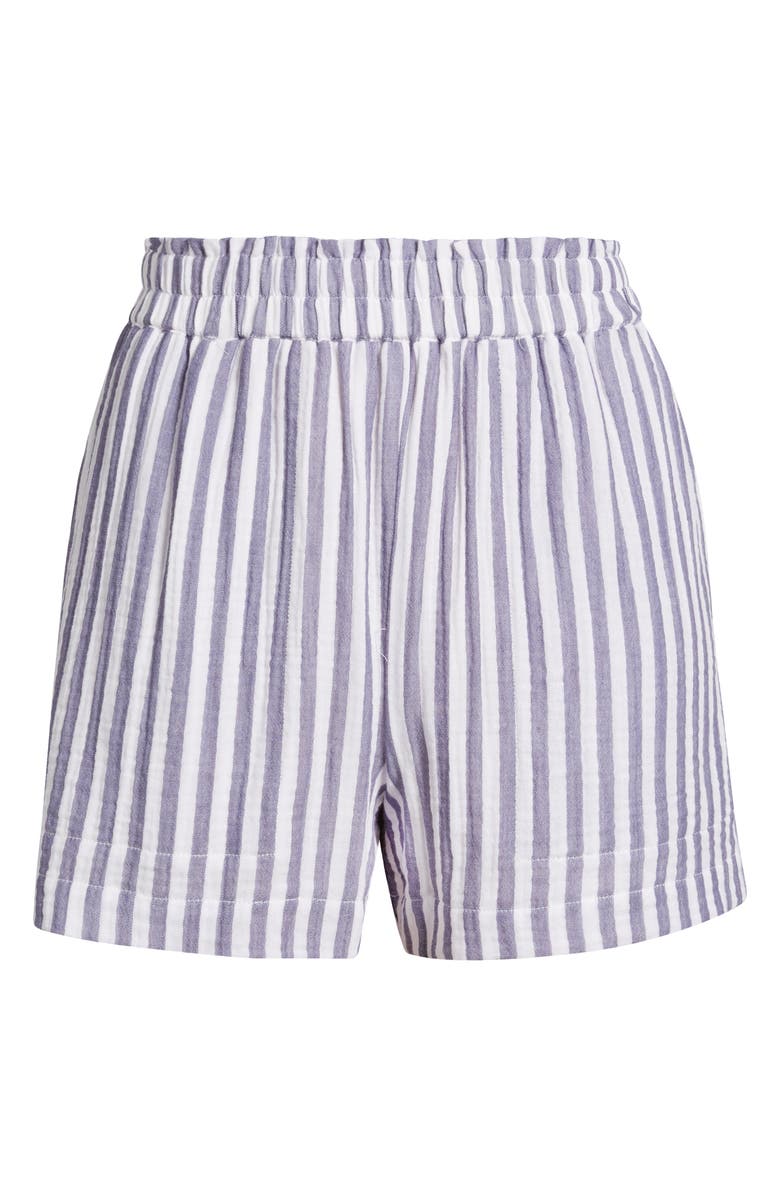 Rails Leighton Stripe Organic Cotton Gauze Shorts, Alternate, color, Admiral Stripe