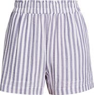 Rails Leighton Stripe Organic Cotton Gauze Shorts