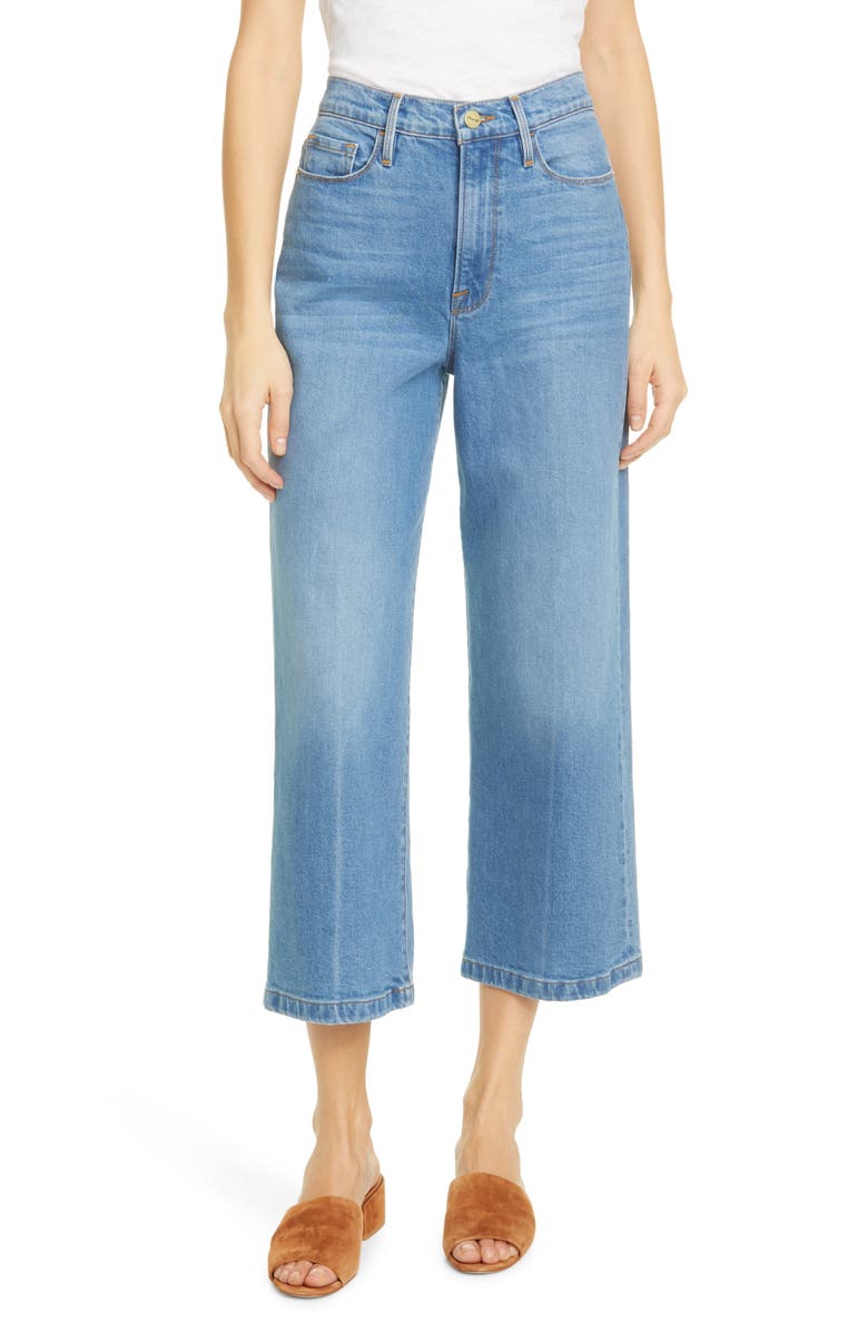 FRAME Ali High Waist Crop Wide Leg Jeans, Main, color,