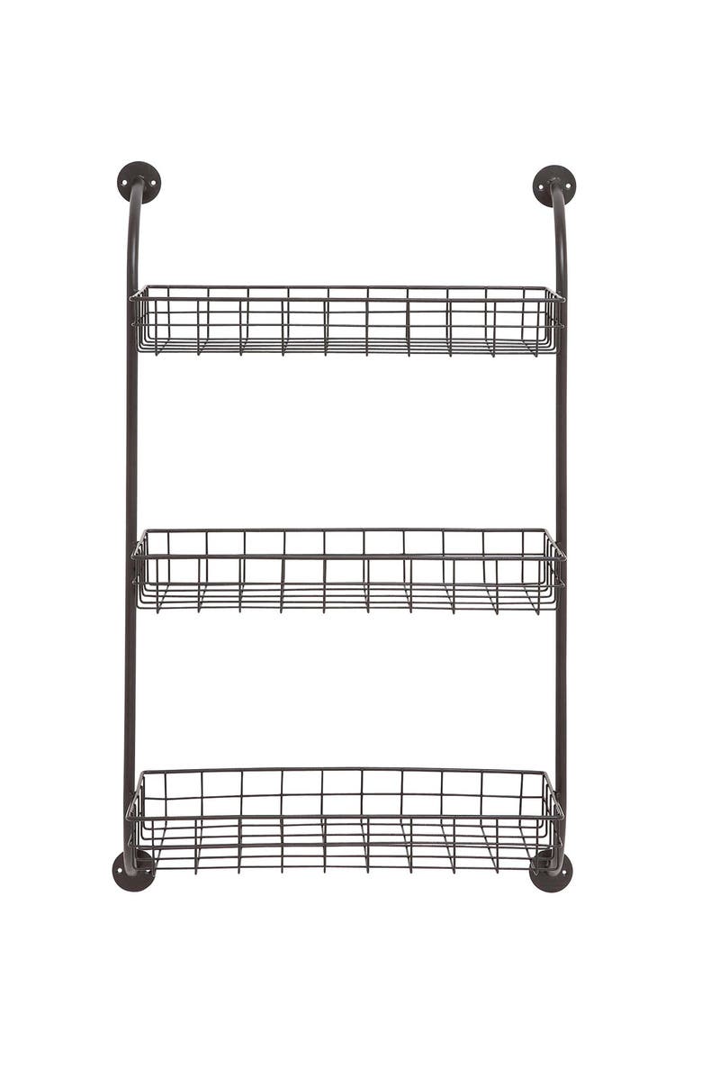 WILLOW ROW Metal Wall Storage Rack, Alternate, color, 