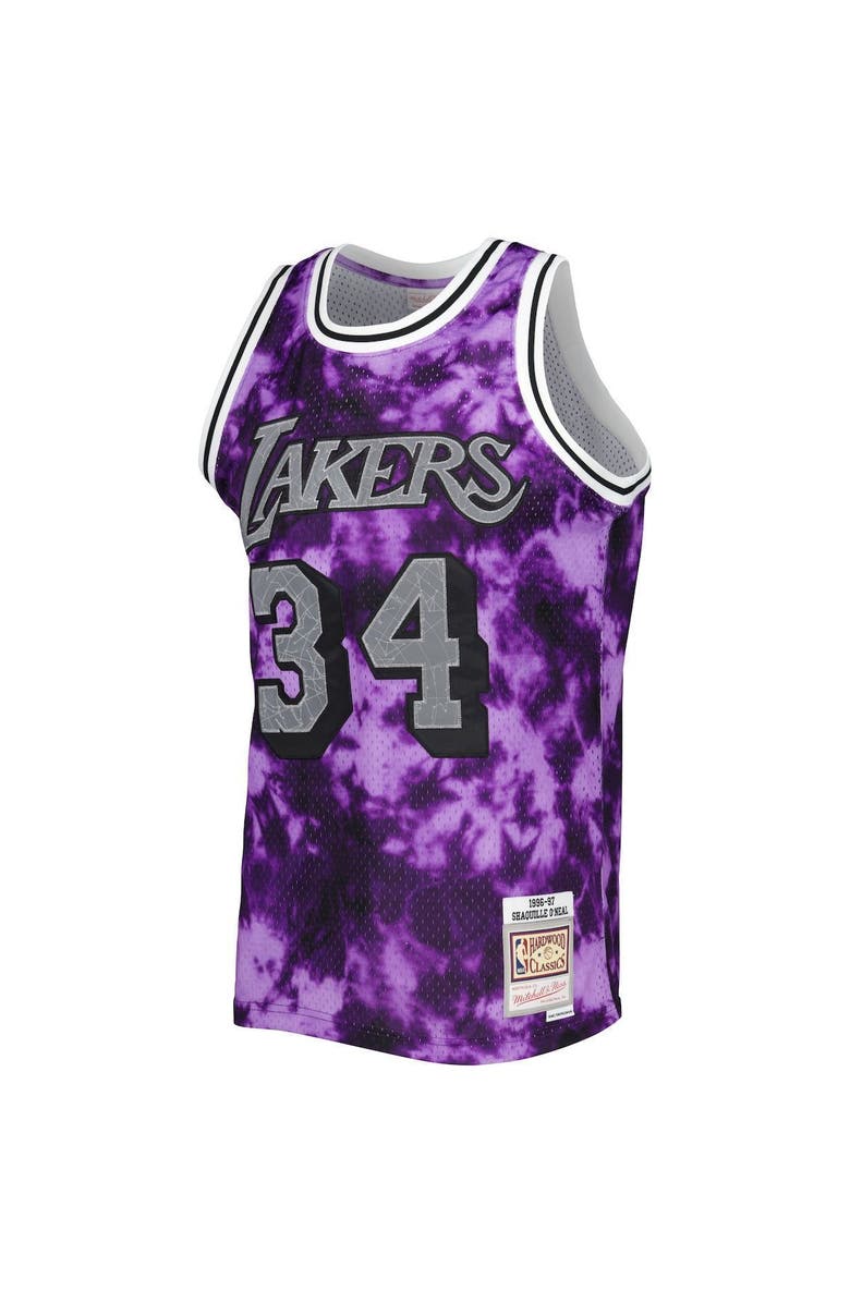 Mitchell & Ness Men's Mitchell & Ness Shaquille O'Neal Purple Los Angeles Lakers 1996/97 Galaxy Swingman Jersey, Alternate, color, 
