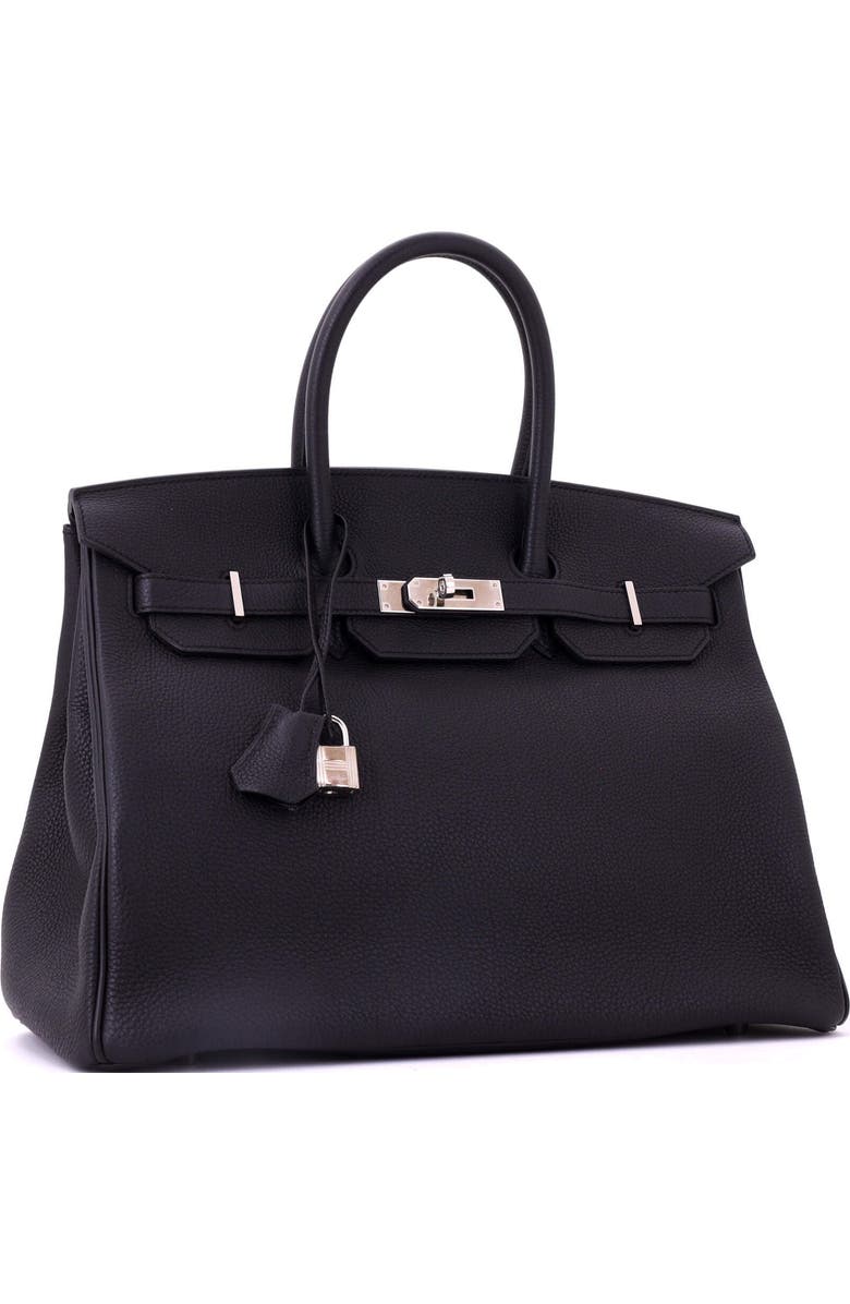 Pre-Owned Hermes Birkin Handbag Black Togo with Palladium Hardware 35, Alternate, color, Noir