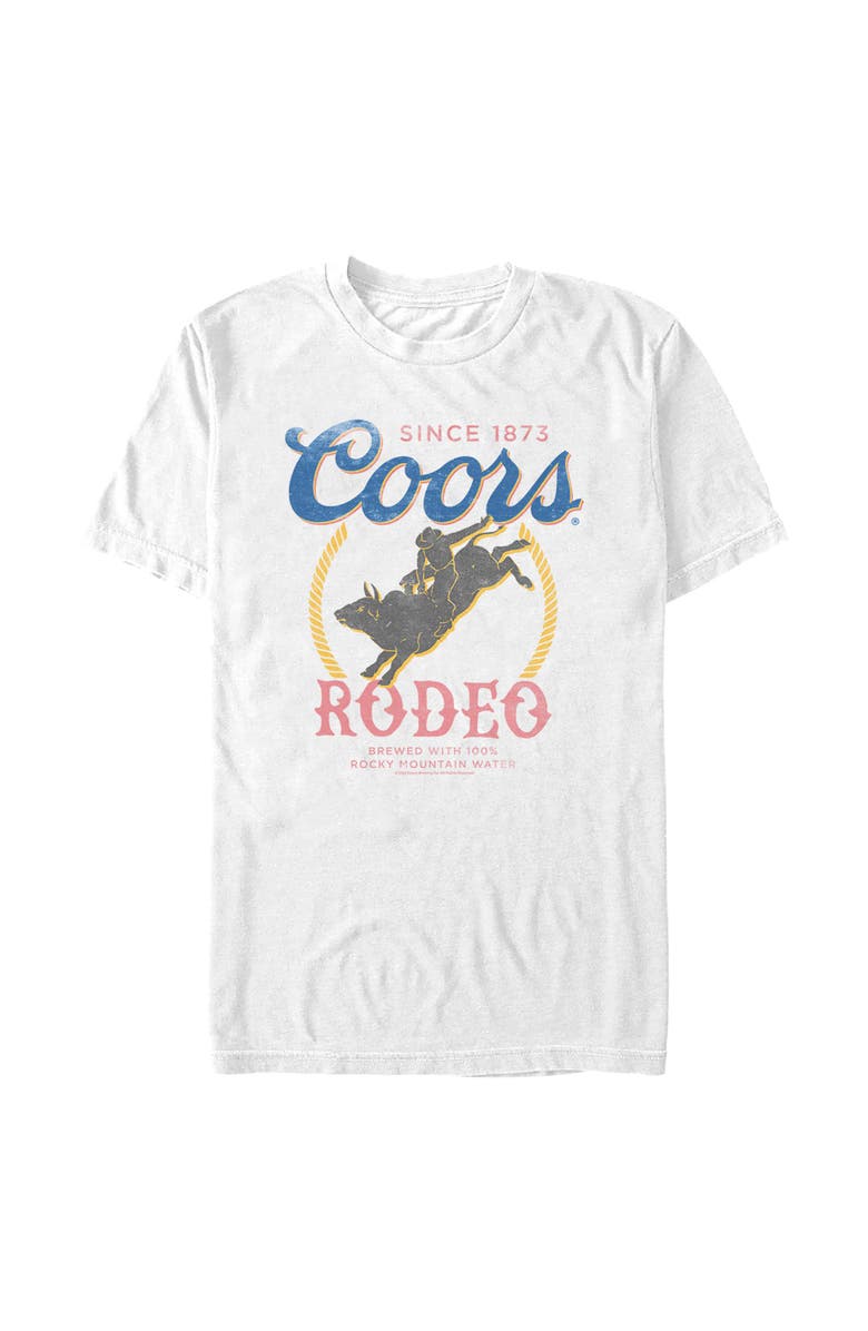 Coors Brewing Company Men's Coors Brewing Company Rodeo Logo  Graphic T-Shirt, Alternate, color, White