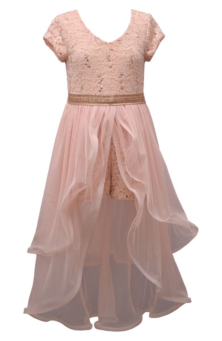 Iris & Ivy Lace & Mesh Maxi Romper, Main, color, 