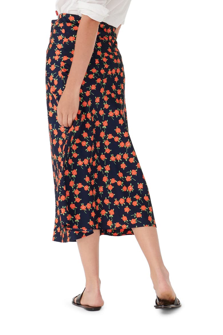 Poppy Fields Pull-On Slip Skirt, Alternate, color, NAVY PERSIMMON