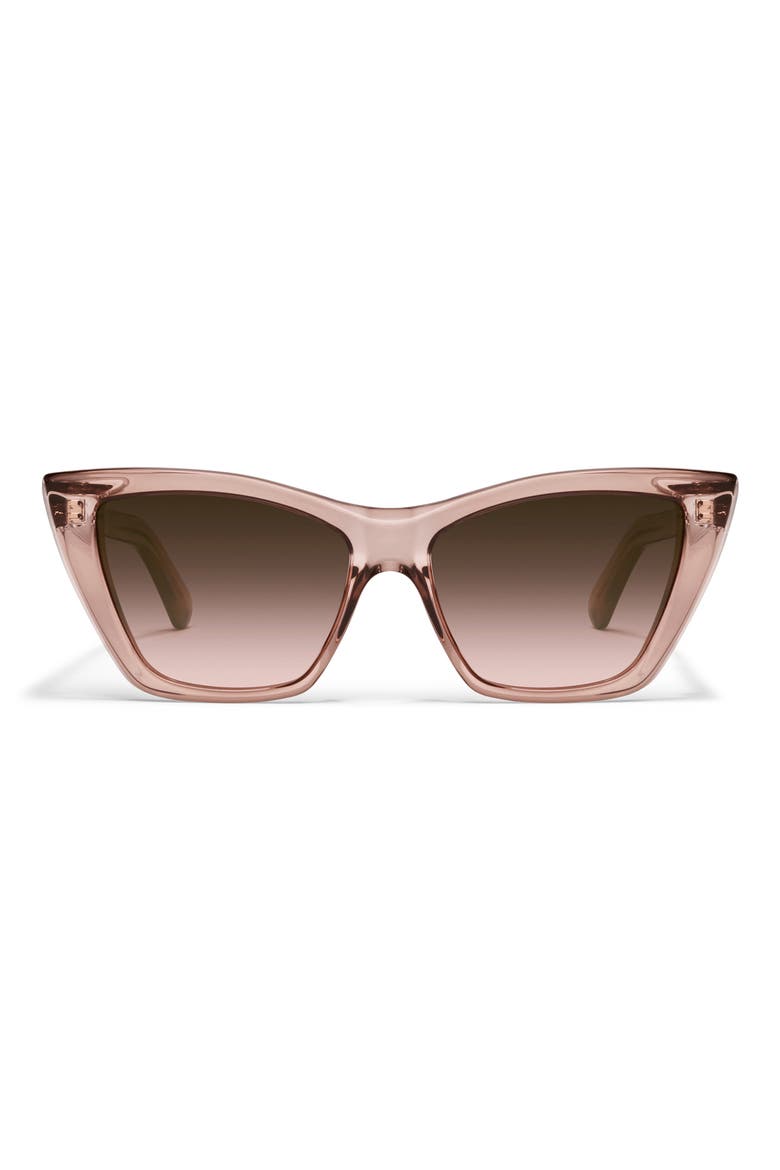 Set in Stone 55mm Cat Eye Sunglasses, Main, color, DOE/ BROWN ROSE