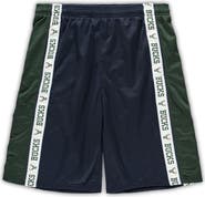 FANATICS Men's Fanatics Branded Navy/Hunter Green Milwaukee Bucks Big & Tall Tape Mesh Shorts
