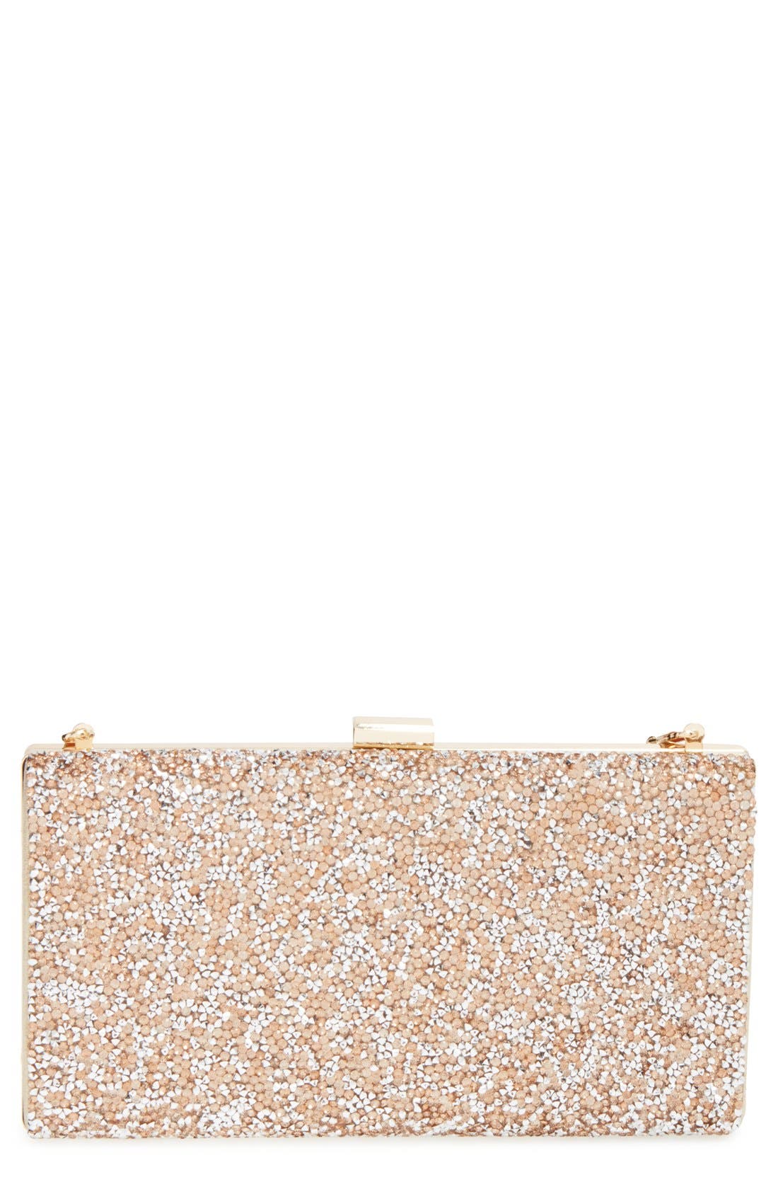 Sole Society 'Mayanna' Crystal Embellished Minaudiere, Main, color, 