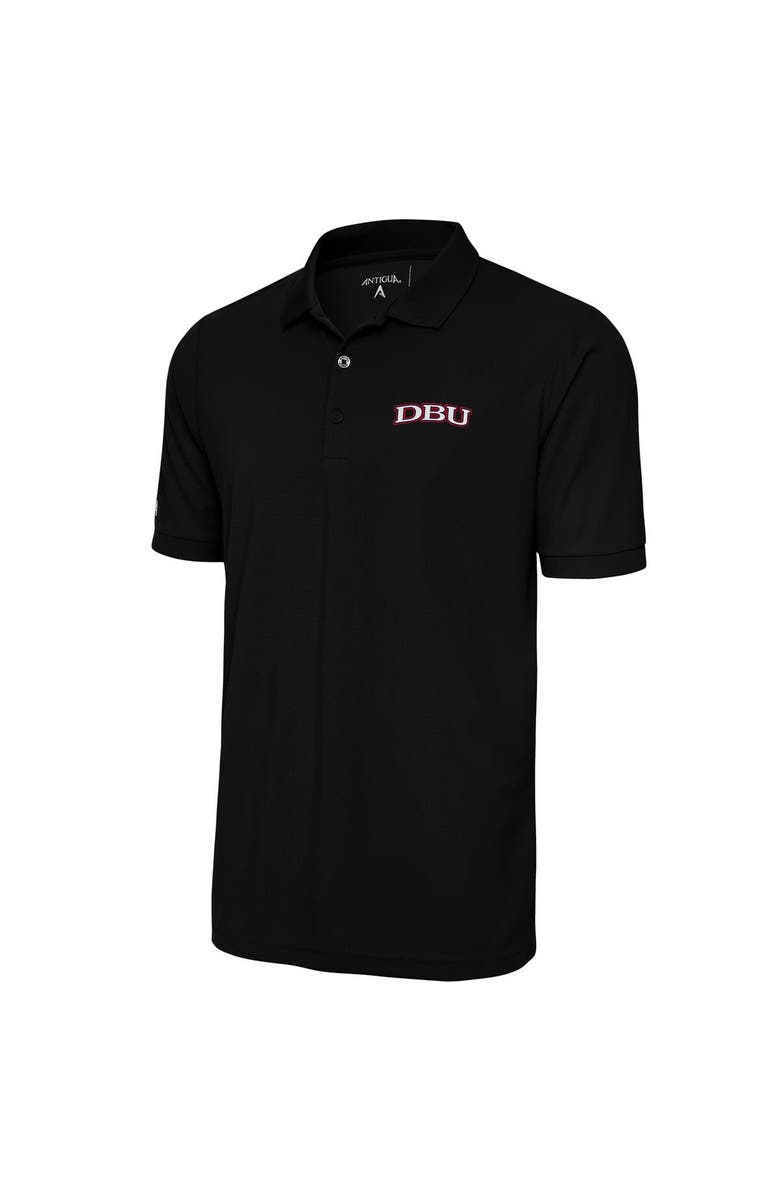 ANTIGUA Men's Antigua  Black Dallas Baptist Patriots Legacy Pique Polo, Main, color, 