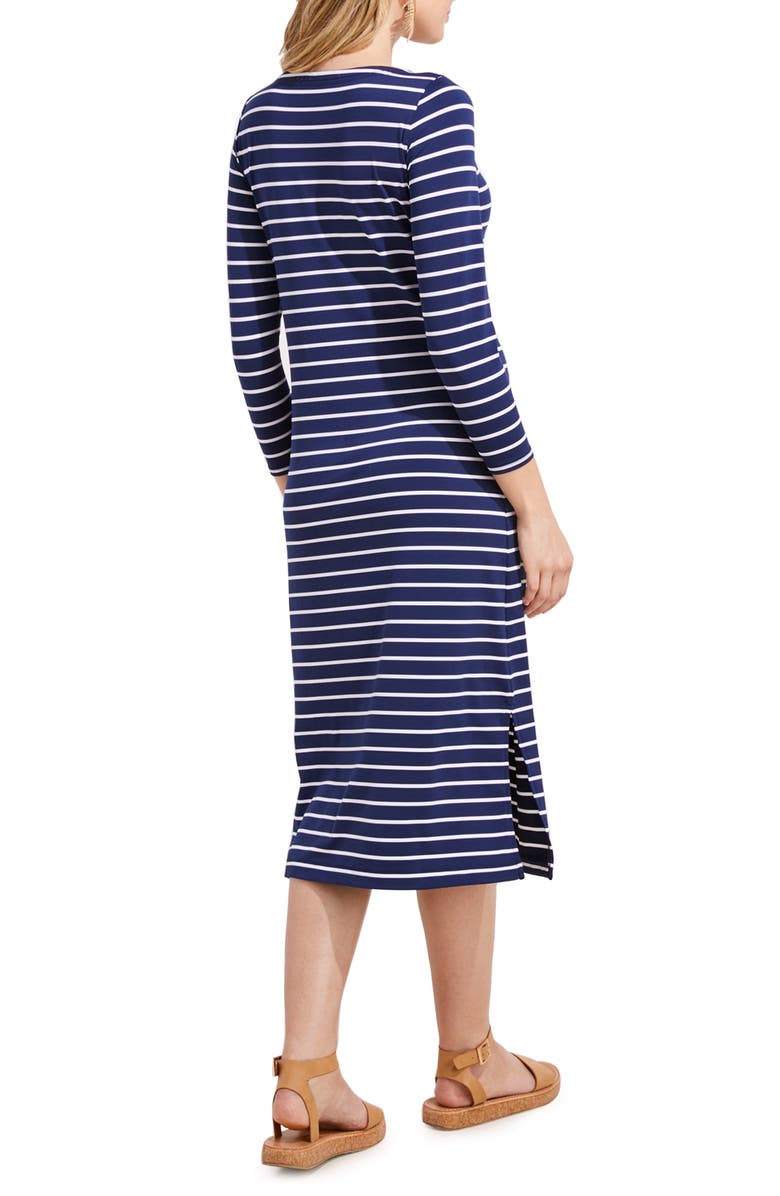vineyard vines Sankaty Stripe Midi Dress, Alternate, color, 