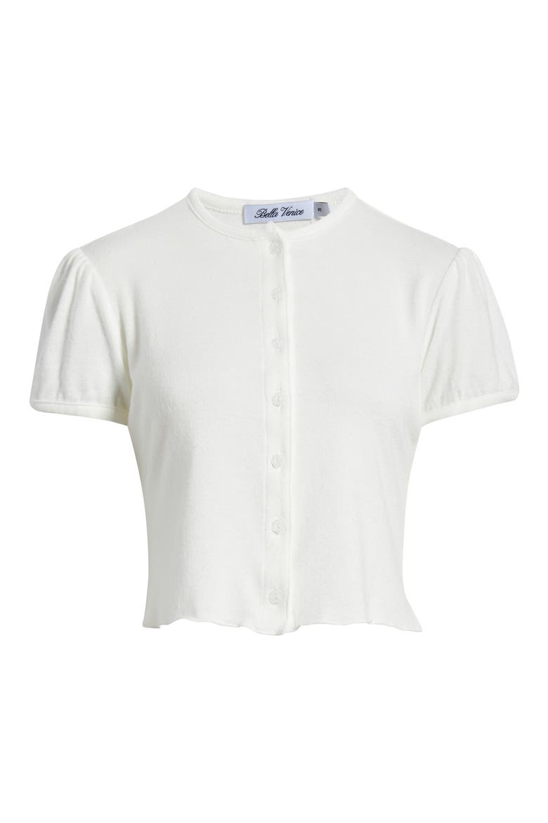 The Boni Short Sleeve Button-Up Top, Alternate, color, WHITE