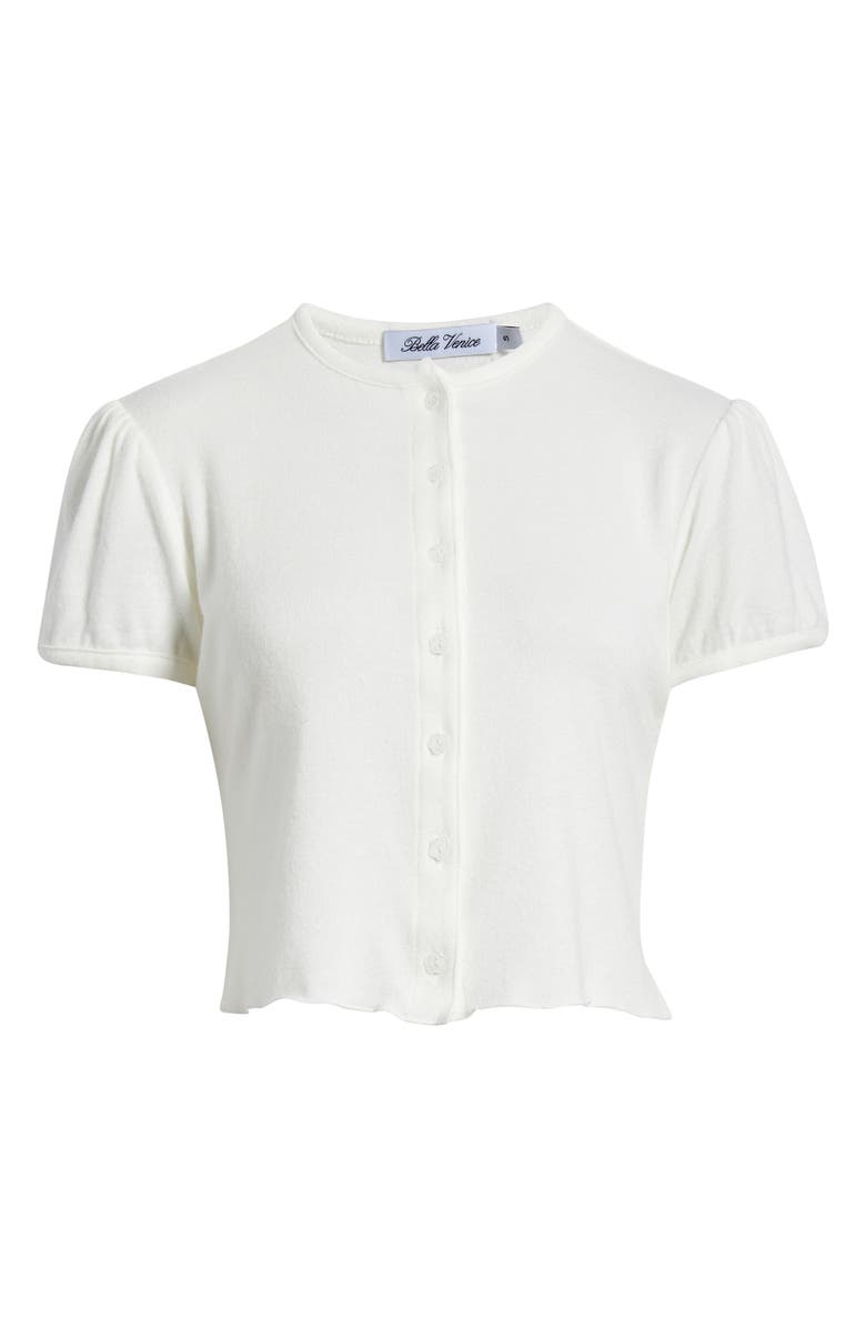 Bella Venice The Boni Short Sleeve Button-Up Top, Alternate, color, White