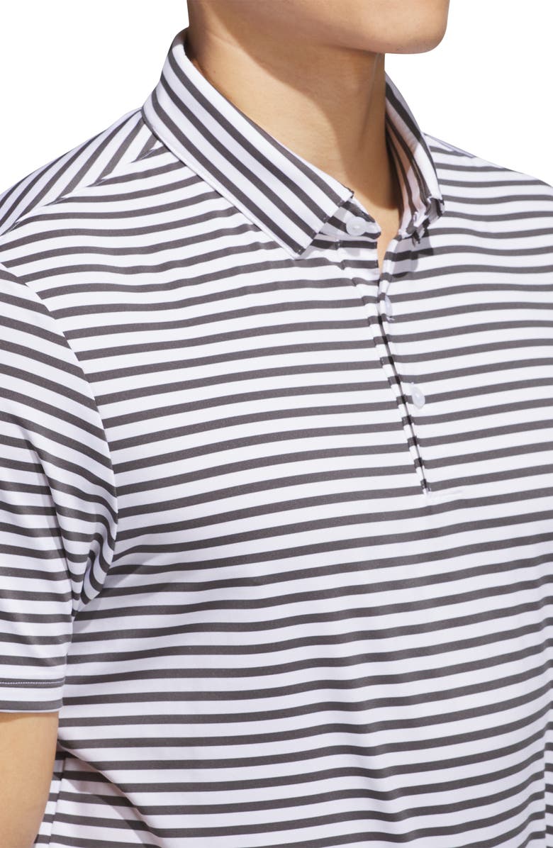 adidas Golf Ultimate Stripe Performance Polo, Alternate, color, White/ Grey