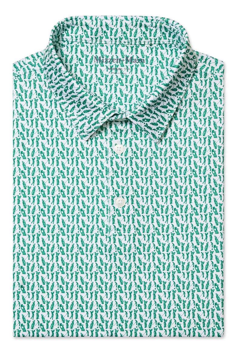Versa Trim Fit Performance Golf Polo, Alternate, color, GOLF GREEN SWING EASY OUTLINE