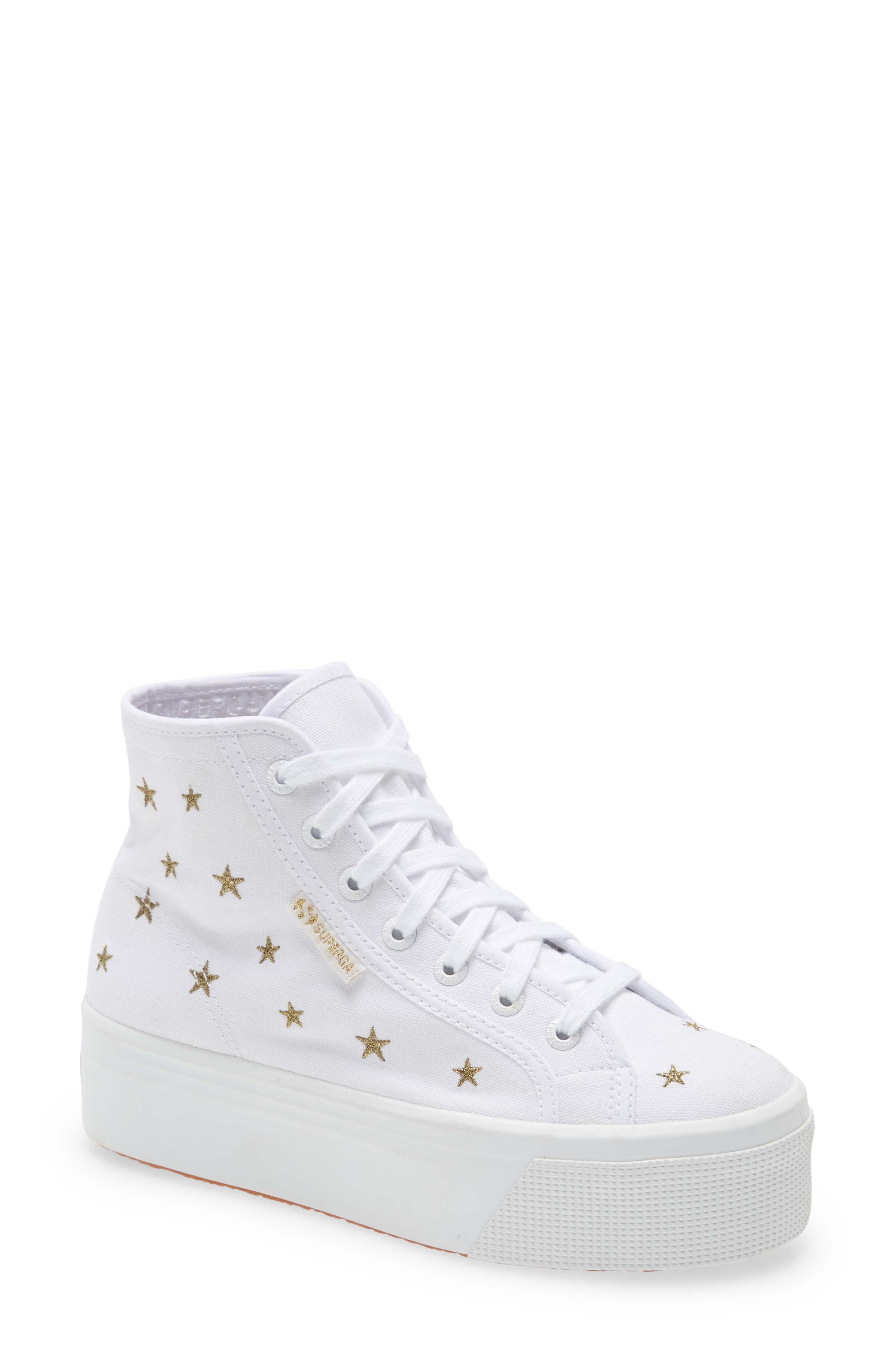 Superga 2705 Embroidered Platform High Top Sneaker, Main, color, 
