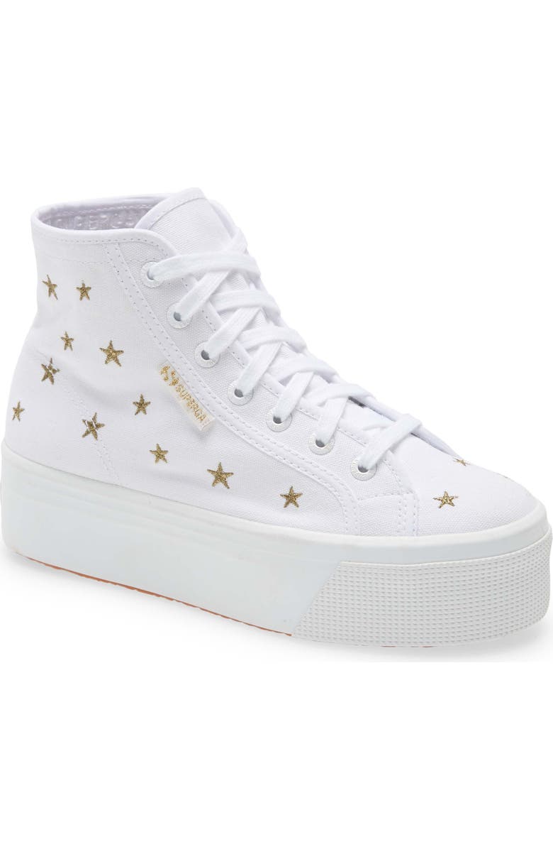 Superga 2705 Embroidered Platform High Top Sneaker, Main, color,