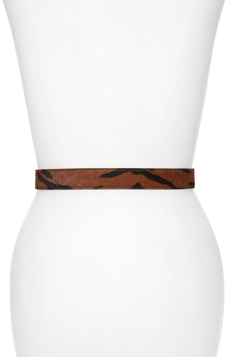 Madewell Medium Perfect Genuine Calf Hair Belt, Alternate, color, 