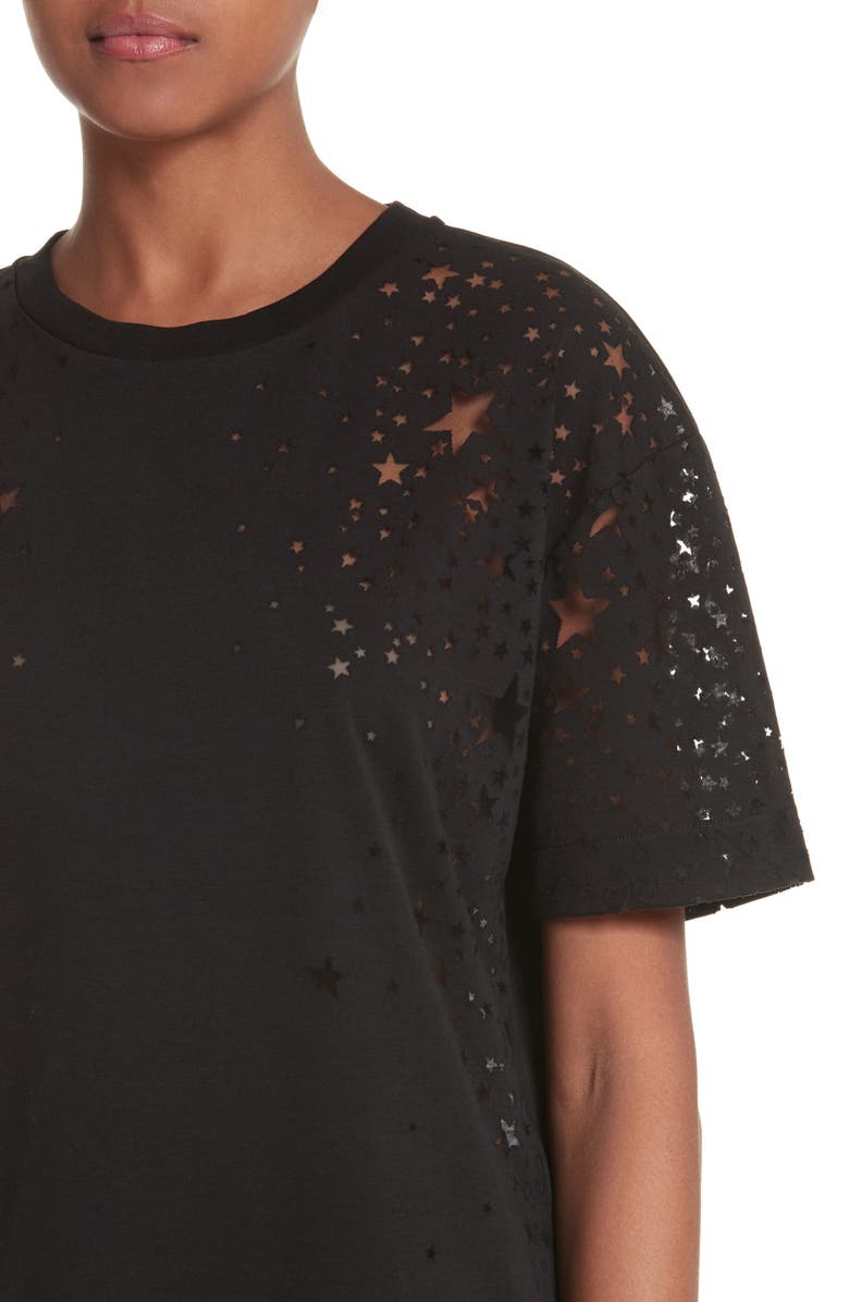 Stella McCartney Burnout Star Tee, Alternate, color, 