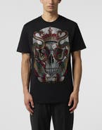 PHILIPP PLEIN Round Neck T-Shirt Snake King Stones Men