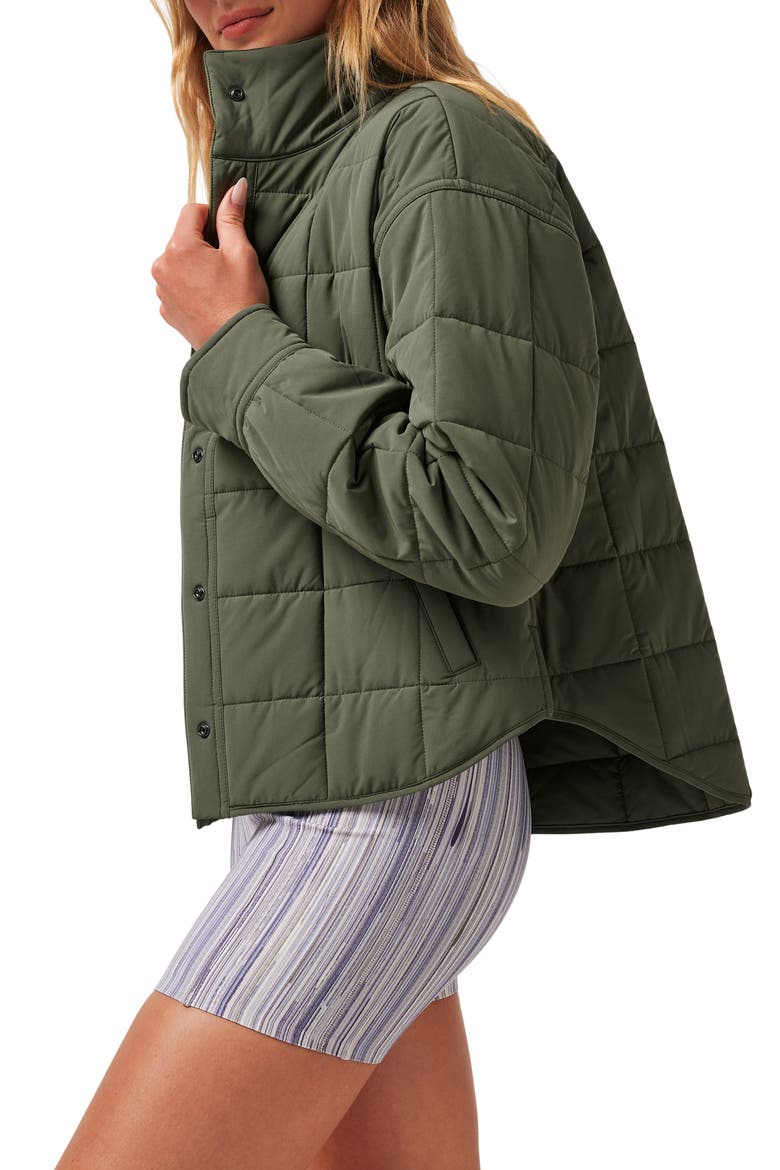 Marin Quilted Jacket, Alternate, color, CLOVER