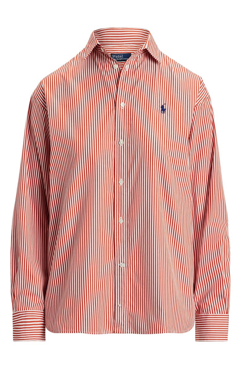 Polo Ralph Lauren Stripe Relaxed Fit Cotton Button-Up Shirt, Alternate, color,