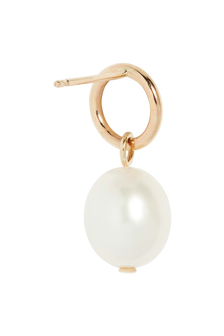 Mismatched Cultured Pearl Drop Earrings, Alternate, color, GOLD
