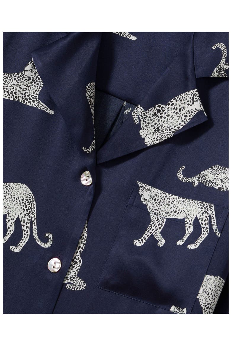 Olivia Silk Pajamas, Alternate, color, NAVY