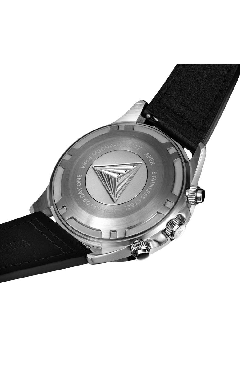 Vincero The Apex Prism Chronograph Leather Strap Watch, 42mm, Alternate, color, Jet Stream