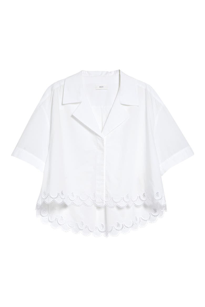 Gabrielle Eyelet Embroidery Woven Shirt, Alternate, color, WHITE