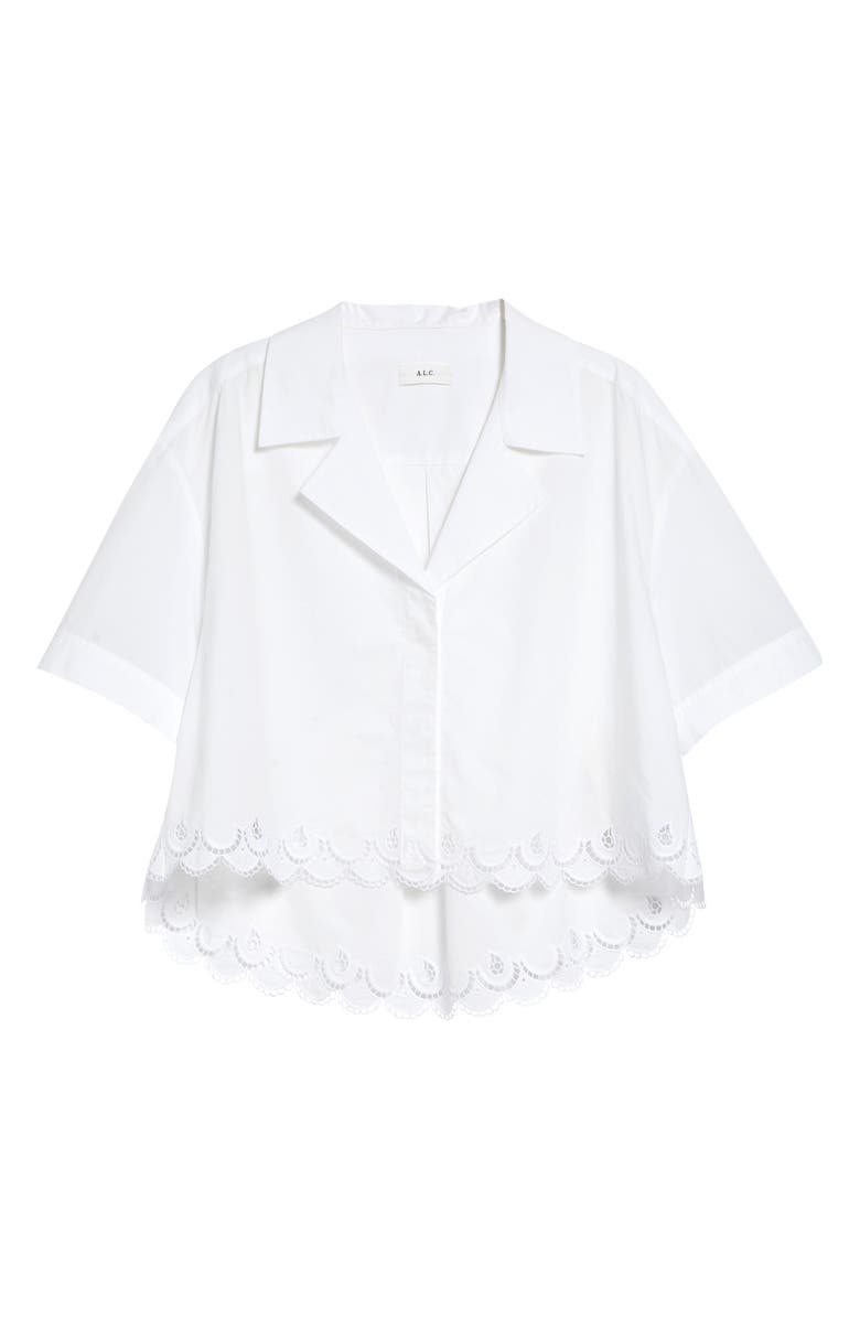 A.L.C. Gabrielle Eyelet Embroidery Woven Shirt, Alternate, color, White