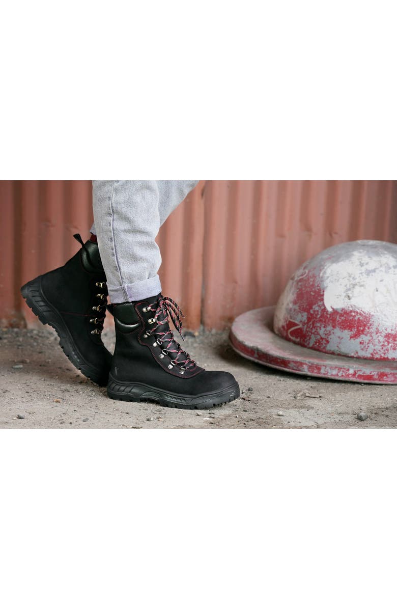 Xena Workwear Horizon Lace Up Alloy Toe Safety Boot, Alternate, color, Carbon Black