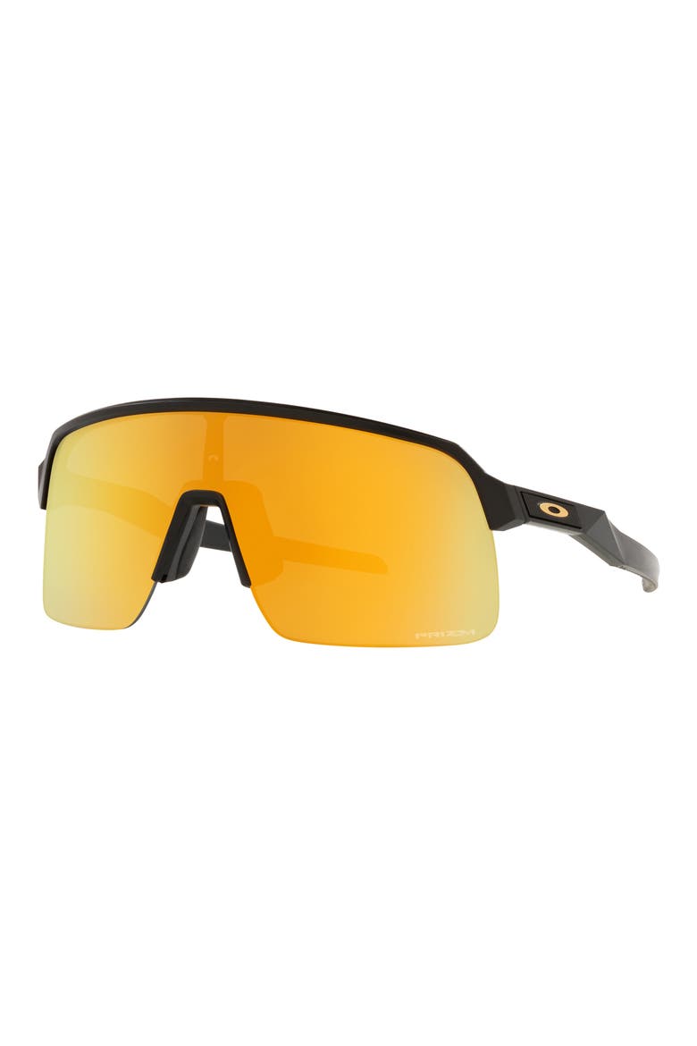 Sutro Lite 139mm Prizm™ Wrap Shield Sunglasses, Alternate, color, MATTE BLACK/ PRIZM 24K
