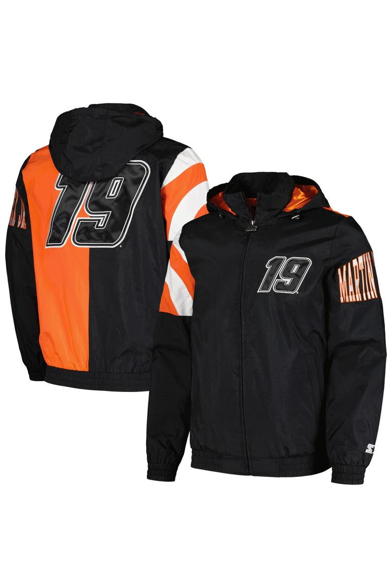 Men's Starter Black Martin Truex Jr Red Zone Full-Zip Jacket, Main, color, Black