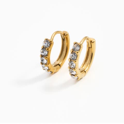 Dainty Gem Hypoallergenic Hoop Earrings