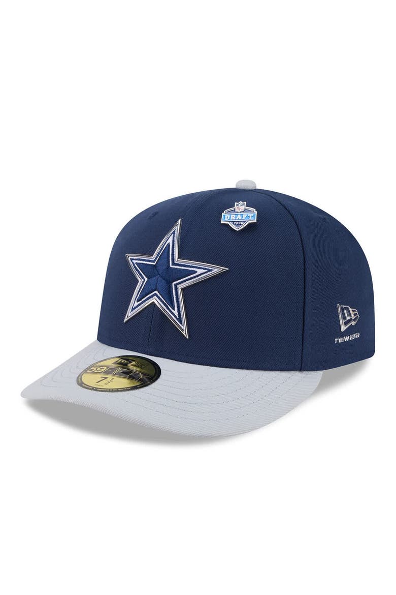 Men's New Era  Navy/Silver Dallas Cowboys 2026 NFL Draft Pre-Curved 59FIFTY Fitted Hat, Main, color, Navy